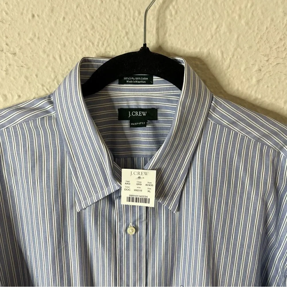 J. Crew Striped Long Sleeve Button Down Shirt Mens NEW Size XL